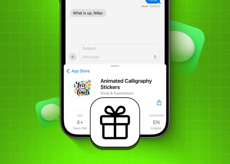 كيفية إرسال حزمة ملصقات iMessage كهدية على iPhone وiPad