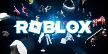 شعار Roblox الأبيض فوق عناصر الصورة الرمزية لـ Marketplace داخل اللعبة