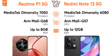 مقارنة أداء Realme P1 وRedmi Note 13: أيهما أفضل؟